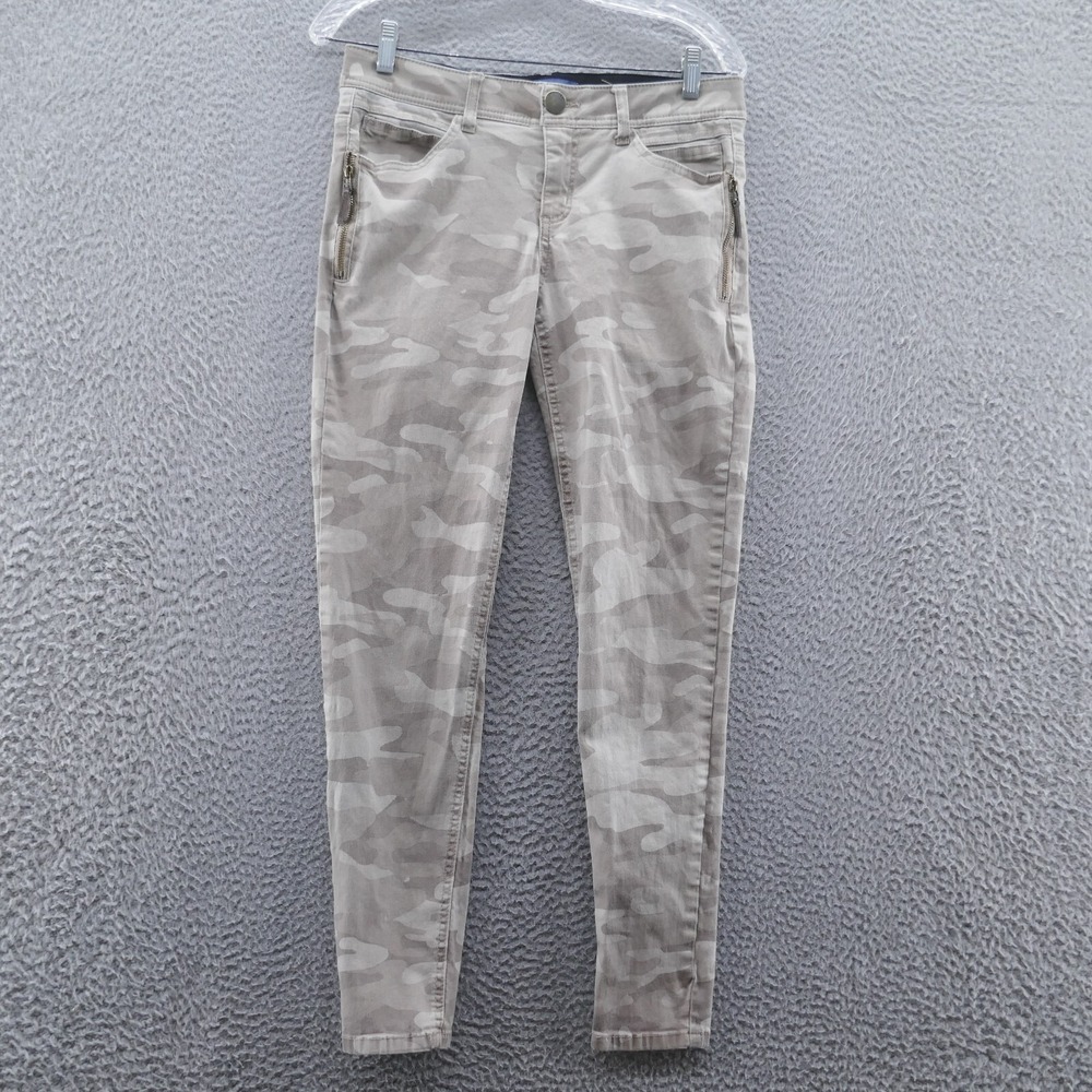 Democracy Absolution Womens Size 6 Camo Skinny Jeans Tan Grey Mid Rise